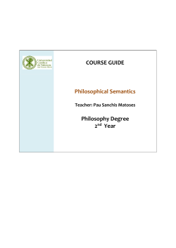 philosophical semantics
