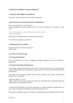 Summary of Product Characteristics