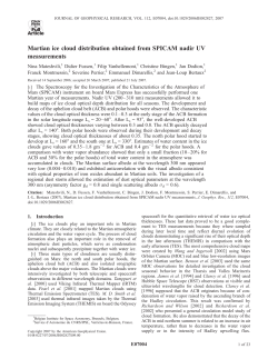 Martian ice cloud distribution obtained from SPICAM nadir