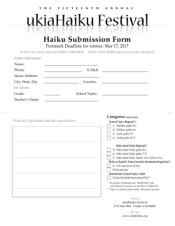 ukiaHaiku Festival - Ukiah Haiku Festival