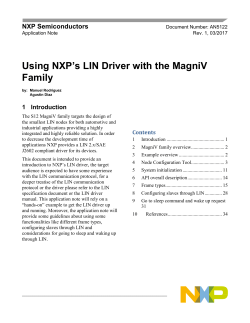 AN5122, Using NXP`s LIN Driver with the MagniV Family