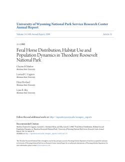 Feral Horse Distribution, Habitat Use and Population Dynamics in