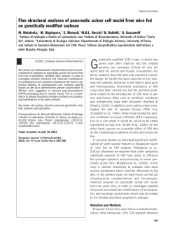 Fine structural analyses of pancreatic acinar cell nuclei from mice
