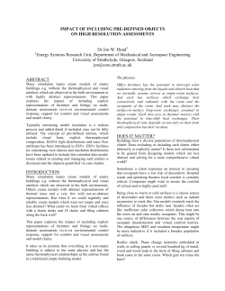 IMPACT OF INCLUDING PRE-DEFINED OBJECTS ON HIGH