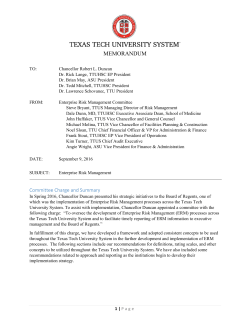Enterprise Risk Management Committee Final Report