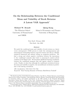 On the Relationship Between the Conditional Mean and Volatility of