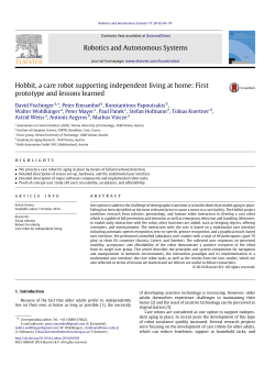 Hobbit, a care robot supporting independent living at - FORTH-ICS