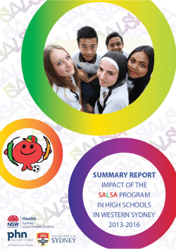 Summary Report: The Impact of the SALSA Program in High