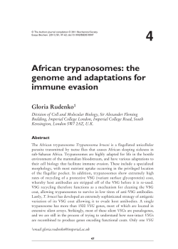 African trypanosomes: the genome and adaptations for immune