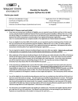 Checklist for Benefits Chapter 33/Post 911 GI Bill Forms you need: