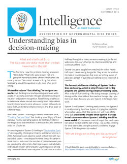 In this issue of Intelligence