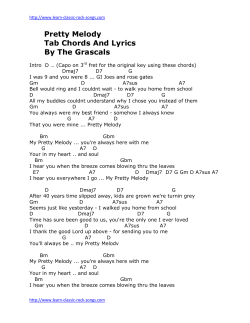Pretty Melody Tab Chords And Lyrics By The Grascals