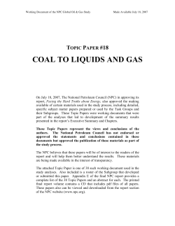 coal to liquids and gas - The National Petroleum Council