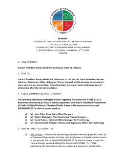Minutes - Cuyahoga County Council