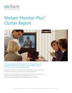 Nielsen Monitor-Plus&trade; Clutter Report