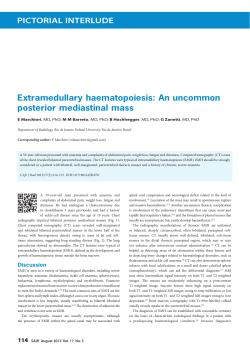 PICTORIAL INTERLUDE Extramedullary haematopoiesis: An