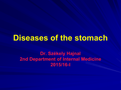 Diseases of the stomach