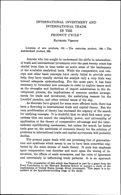 International Investment and International Trade i