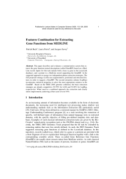 Features Combination for Extracting Gene Functions from MEDLINE