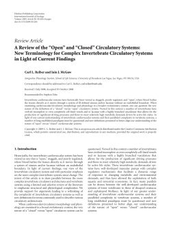 A Review of the &ldquo;Open&rdquo; and &ldquo;Closed&rdquo; Circulatory Systems: New