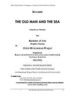 THE OLD MAN AND THE SEA