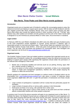 Ben Nevis event booking form