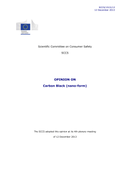 Opinion on Carbon Black (nano-form) - Nano