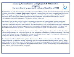 Advocacy at a Glance
