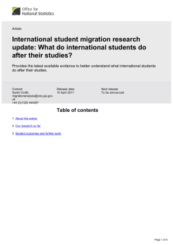 International student migration research update: What do