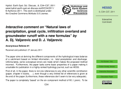 Natural laws of precipitation, great cycle, infiltration overland