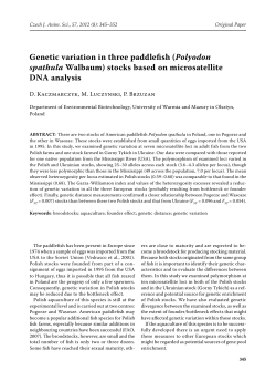 Genetic variation in three paddlefish (Polyodon spathula Walbaum