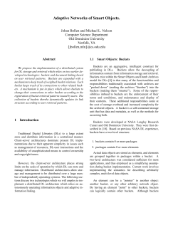 Adaptive Networks of Smart Objects.
