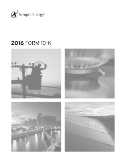FORM 10-K - Sempra Energy