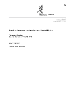 Standing Committee on Copyright and Related Rights