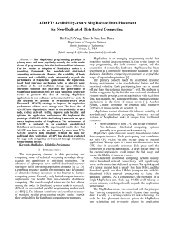 ADAPT: Availability-aware MapReduce Data