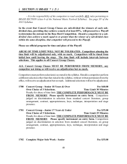 Brass - Kiwanis Music Festival