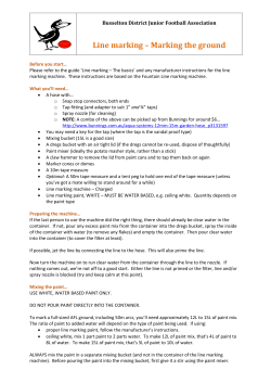 Line marking &ndash; Marking the ground