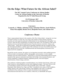 On the Edge: What Future for the African Sahel? - Sites