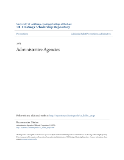 Administrative Agencies - UC Hastings Scholarship Repository