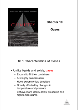 10.1 Characteristics of Gases