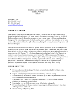 Syllabus - The Philadelphia Center