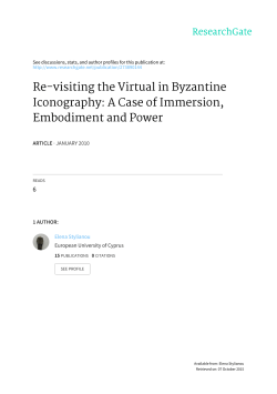 Re-visiting the Virtual in Byzantine Iconography: A Case of