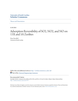 Adsorption Reversibility of SO2, NO2, and NO on 13X and 5A Zeolites
