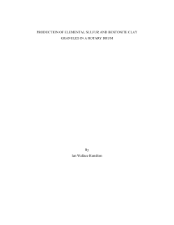 Production of elemental sulfur and bentonite clay granules in a