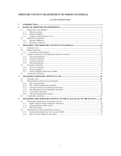 General article about moisture measurement in porous materials