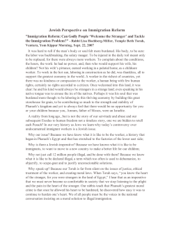 Jewish Perspective on Immigration Reform - Clue-Vc