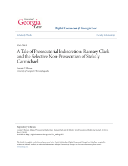A Tale of Prosecutorial Indiscretion