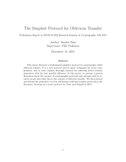 The Simplest Protocol for Oblivious Transfer