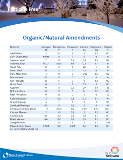 Organic/Natural Amendments