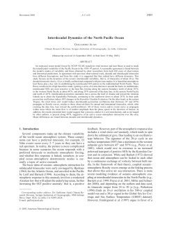 Interdecadal Dynamics of the North Pacific Ocean